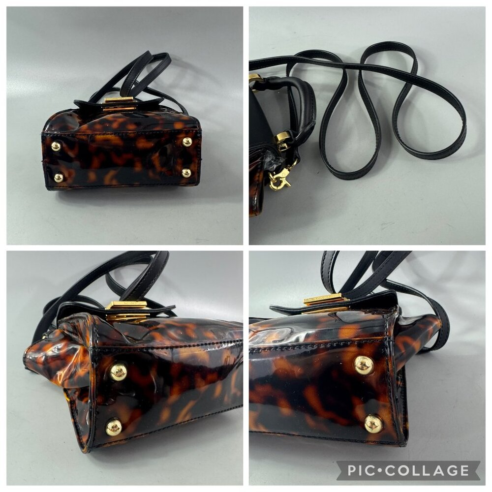 ZAC Zac Posen Leather-Trimmed Tortoise Shell Mini Bag - Picture 14 of 14